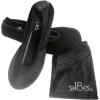 imageShoes 18 Womens Foldable Portable Travel Ballet Flat Shoes wMatching Carrying CaseMicro Black