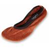 imageShoes 18 Womens Foldable Portable Travel Ballet Flat Shoes wMatching Carrying CaseMicro Brown