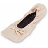 imageShoes 18 Womens Foldable Portable Travel Ballet Flat Shoes wMatching Carrying CaseNude Sh18