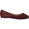 imageShoes8teen Womens Ballerina Ballet Flats Shoes Leopard ampamp Solids 14 Colors8600 Burgundy Pu