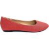 imageShoes8teen Womens Ballerina Ballet Flats Shoes Leopard ampamp Solids 14 Colors8600 Red Glitter