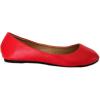 imageShoes8teen Womens Ballerina Ballet Flats Shoes Leopard ampamp Solids 14 Colors8600 Red Pu