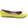 imageShoes8teen Womens Ballerina Ballet Flats Shoes Leopard ampamp Solids 14 ColorsYellow Pu 8600