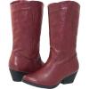 imageShoes 18 Womens Faux Leather Western Cowboy Boots WTraditional Embroidery 7 Burgundy 6314 Tall