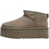 imageShoes8teen Platform Mini Boot For Women Short Ankle Boot Fur Fleece Lined Sneakers Classic Ultra Snow Platform AntiSlip Boot For OutdoorGrey