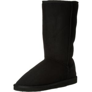 imageShoes 18 Womens Boots Mid Calf 12quot Australian Classic Tall Faux Sheepskin FurBlack Hs001