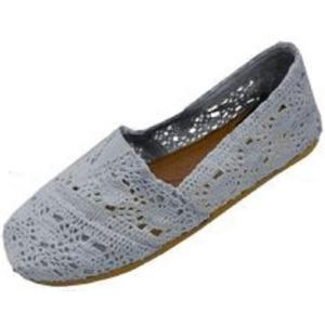 imageShoes 18 Womens Canvas Crochet Slip on ShoesGrey 3008