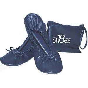 imageShoes 18 Womens Foldable Portable Travel Ballet Flat Shoes wMatching Carrying CaseSh18 Navy