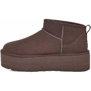 imageShoes8teen Platform Mini Boot For Women Short Ankle Boot Fur Fleece Lined Sneakers Classic Ultra Snow Platform AntiSlip Boot For OutdoorBrown