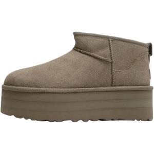 imageShoes8teen Platform Mini Boot For Women Short Ankle Boot Fur Fleece Lined Sneakers Classic Ultra Snow Platform AntiSlip Boot For OutdoorGrey
