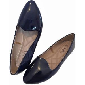 imageShoes8teen Womens Ballerina Ballet Flats Shoes Leopard ampamp Solids 14 Colors1800 Navy