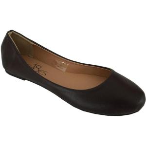 imageShoes8teen Womens Ballerina Ballet Flats Shoes Leopard ampamp Solids 14 Colors8600 Brown Pu