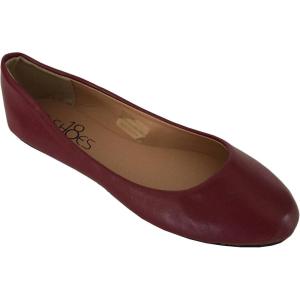 imageShoes8teen Womens Ballerina Ballet Flats Shoes Leopard ampamp Solids 14 Colors8600 Burgundy Pu