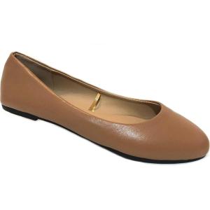 imageShoes8teen Womens Ballerina Ballet Flats Shoes Leopard ampamp Solids 14 Colors8600 Khaki Pu