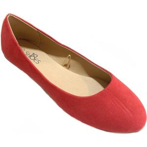 imageShoes8teen Womens Ballerina Ballet Flats Shoes Leopard ampamp Solids 14 Colors8600 Red Micro