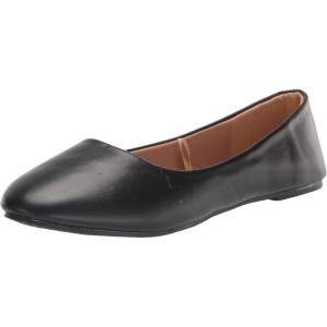 imageShoes8teen Womens Ballerina Ballet Flats Shoes Leopard ampamp Solids 14 ColorsBlack Pu 8600
