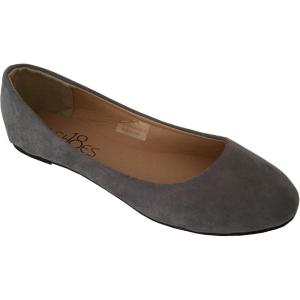 imageShoes8teen Womens Ballerina Ballet Flats Shoes Leopard ampamp Solids 14 ColorsGrey Micro