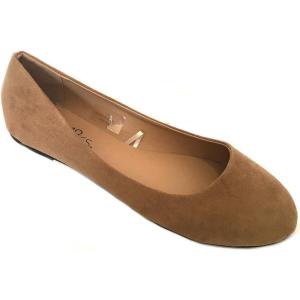 imageShoes8teen Womens Ballerina Ballet Flats Shoes Leopard ampamp Solids 14 ColorsKhaki 8600