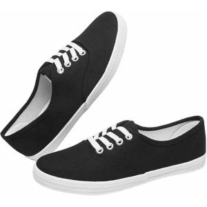 imageShoes8teen Womens Canvas Decks Sneakers 18 Colors AvailableBlackWhite