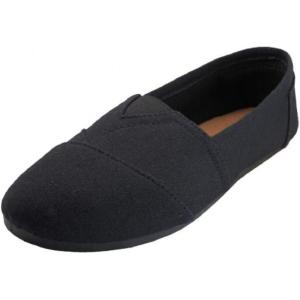 imageWomens Canvas SlipOn Shoes with Padded InsoleBlack Everywhere