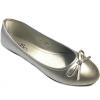 imageShoes 18 Womens Ballerina Ballet Flats Shoe with BowSilver