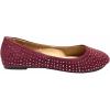 imageShoes 18 Womens Faux Suede Rhinestone Ballerina Ballet Flats Shoes4021 Berry