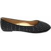 imageShoes 18 Womens Faux Suede Rhinestone Ballerina Ballet Flats Shoes4021 BlackSilver