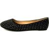 imageShoes 18 Womens Faux Suede Rhinestone Ballerina Ballet Flats Shoes4021 BlackSilver