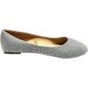 imageShoes 18 Womens Faux Suede Rhinestone Ballerina Ballet Flats Shoes4021 Grey