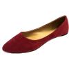 imageShoes 18 Womens Faux Suede Rhinestone Ballerina Ballet Flats Shoes8800 Burgundy Micro