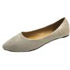 imageShoes 18 Womens Faux Suede Rhinestone Ballerina Ballet Flats Shoes8800 Grey Micro