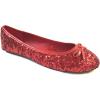 imageShoes8teen Womens Sequin Ballet Flat2001b Red