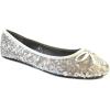 imageShoes8teen Womens Sequin Ballet Flat2001b Silver