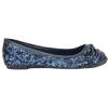 imageShoes8teen Womens Sequins Glitter Round Toe Ballet Flat with Bow2001 Navy Sequins
