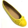 imageShoes 18 Womens Ballerina Ballet Flats Shoe with BowCanary Yellow
