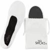 imageShoes8teen Womens Foldable Portable Travel Ballet Flat Shoes wMatching Carrying Case SH1818 White 78