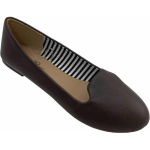 imageShoes 18 Womens Faux Suede Rhinestone Ballerina Ballet Flats Shoes4024 Brown Pu