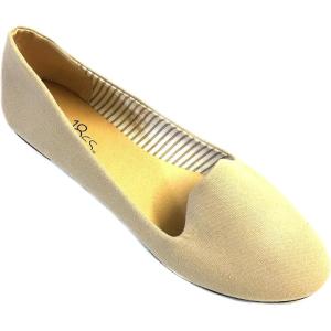 imageShoes 18 Womens Faux Suede Rhinestone Ballerina Ballet Flats Shoes4024 Nude