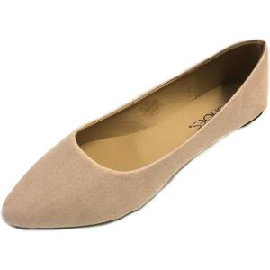 imageShoes 18 Womens Faux Suede Rhinestone Ballerina Ballet Flats Shoes8800 Nude Micro