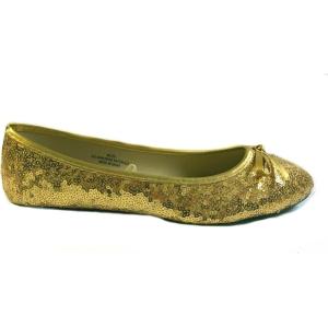 imageShoes8teen Womens Sequin Ballet Flat2001b Gold