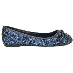 imageShoes8teen Womens Sequin Ballet Flat2001b Navy