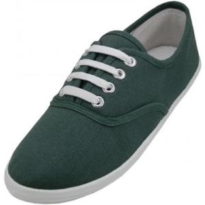 imageShoes 18 Womens Canvas Shoes Lace up Sneakers 18 Colors Available 324 Hunter Green 10