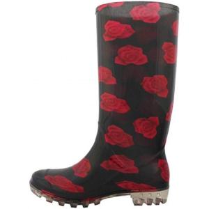 imageShoes8teen Womens Basic Rain Boots Red Rose 10