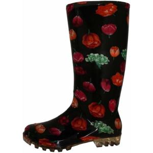 imageShoes8teen Womens Basic Rain Boots Red Tulips 5