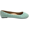 image:imageShoes 18 Womens Faux Suede Rhinestone Ballerina Ballet Flats Shoes4021 Mint
