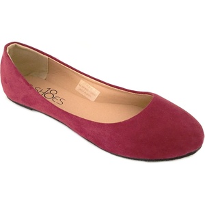 image:imageShoes8teen Womens Ballerina Ballet Flats Shoes Leopard amp Solids 14 Colors8600 Maroon Micro
