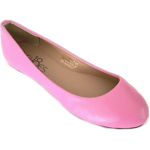image:imageShoes8teen Womens Ballerina Ballet Flats Shoes Leopard amp Solids 14 Colors8600 Pink Pu