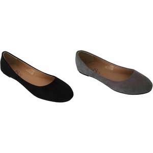 image:imageShoes8teen Womens Ballerina Ballet Flats Shoes Leopard amp Solids 14 ColorsBlack  Grey