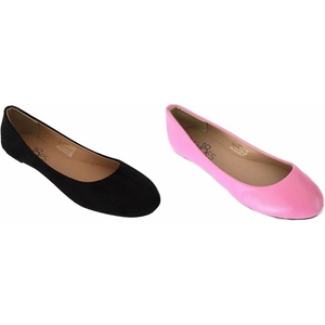 image:imageShoes8teen Womens Ballerina Ballet Flats Shoes Leopard amp Solids 14 ColorsBlack  Pink